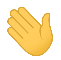 Waving hand emoji